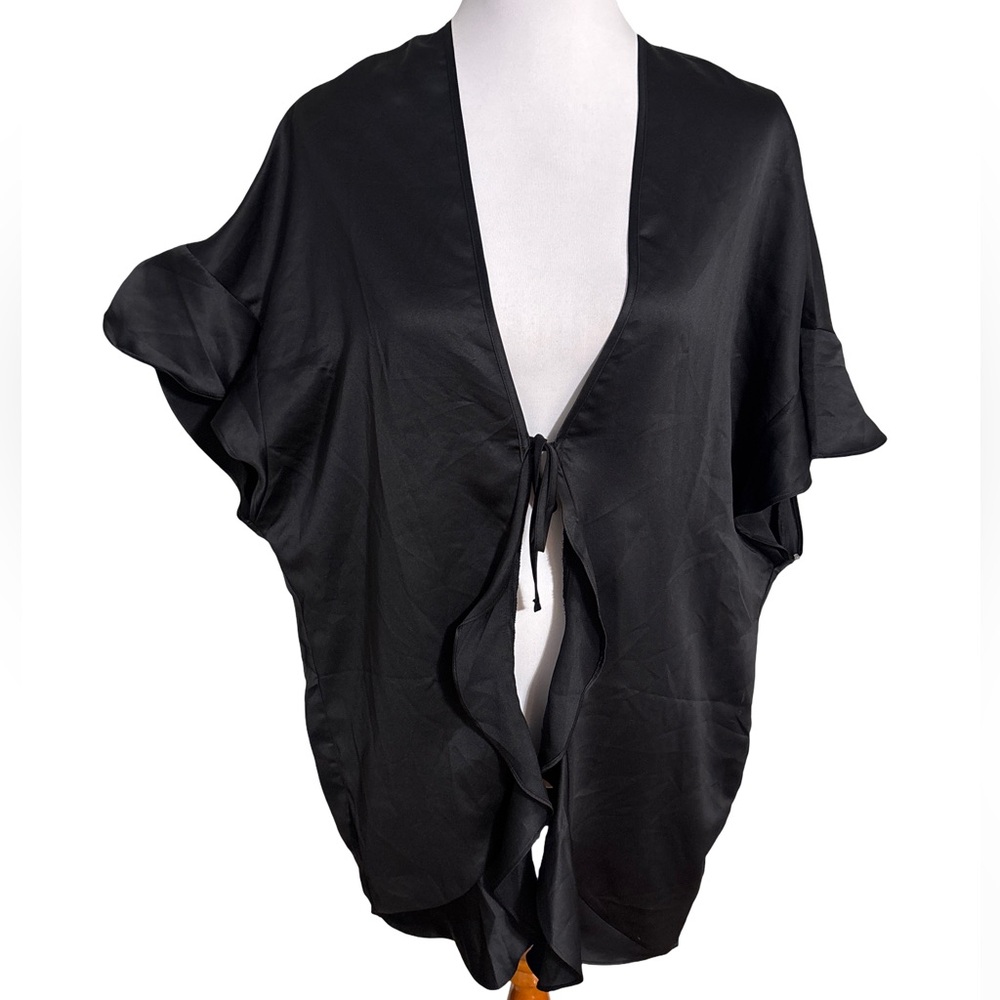 Victoria's Secret Black Satin Robe